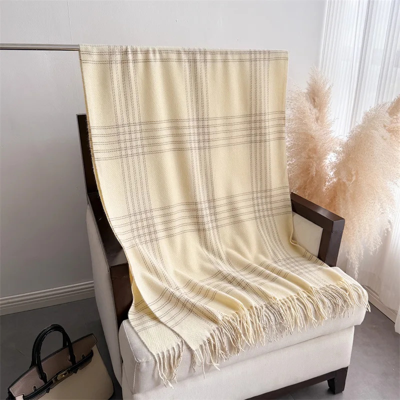 Winter Fringed Warmer Scarf fo - Woven Scarf Blanket ulasan dan harga