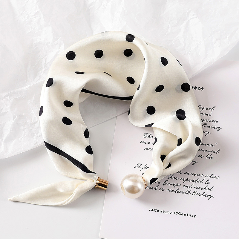 Women New Pearl Buckle Silk Sc - Face Scarf Mask ulasan dan harga