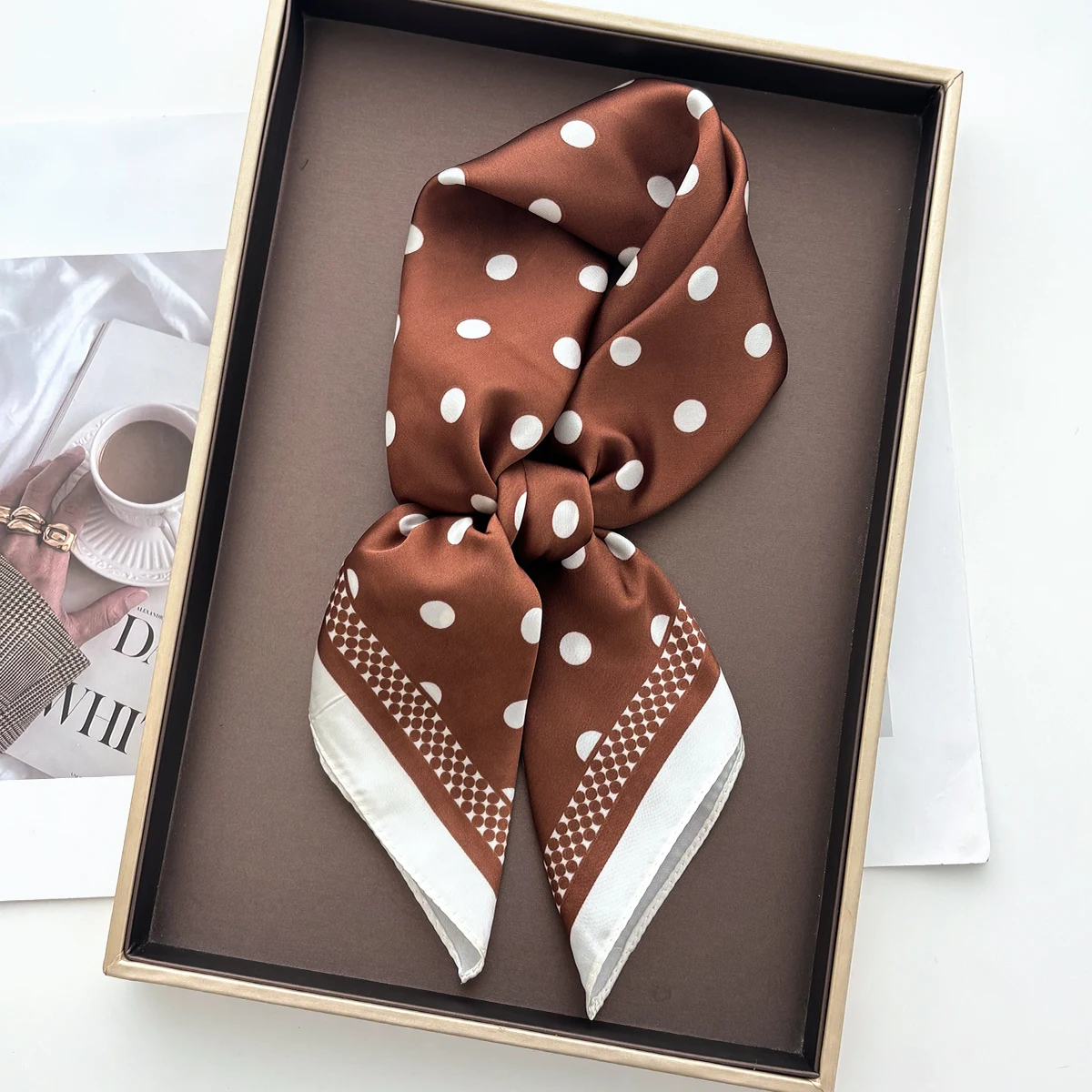Women Elegant Soft Satin Squar - Face Scarf Mask ulasan dan harga