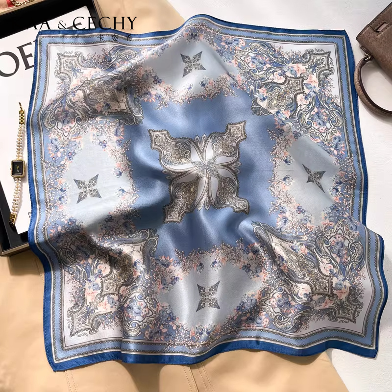 Baroque Floral 100% Mulberry S - Face Scarf Mask ulasan dan harga