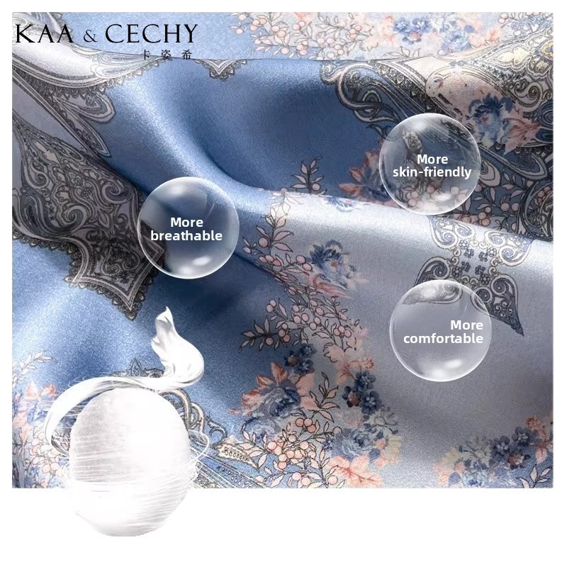 Baroque Floral 100% Mulberry S - Face Scarf Mask ulasan dan harga