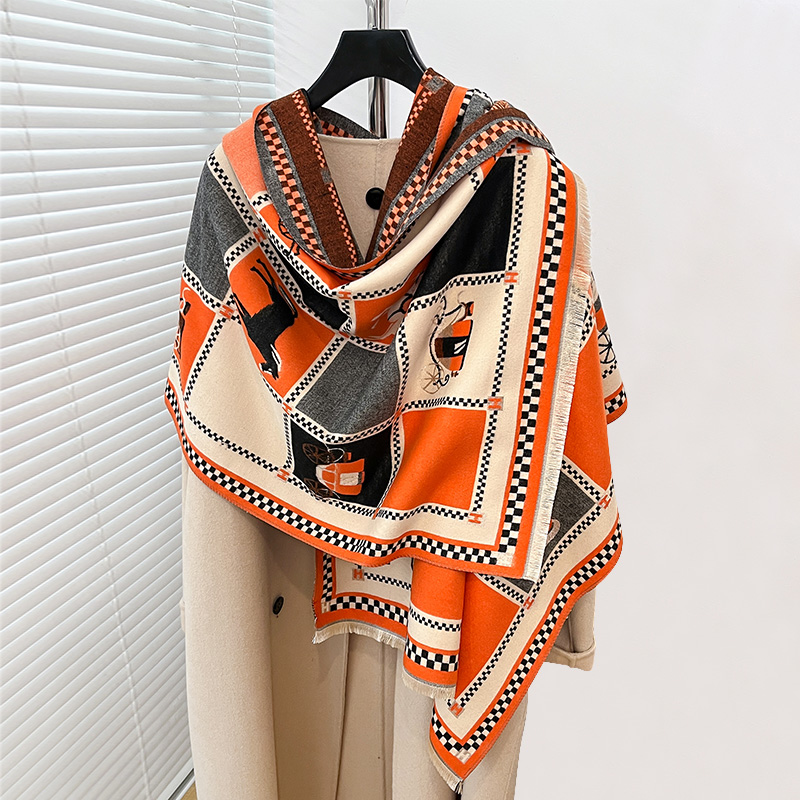 Luxury Warm Poncho Cashmere Wi - Woven Scarf Blanket ulasan dan harga