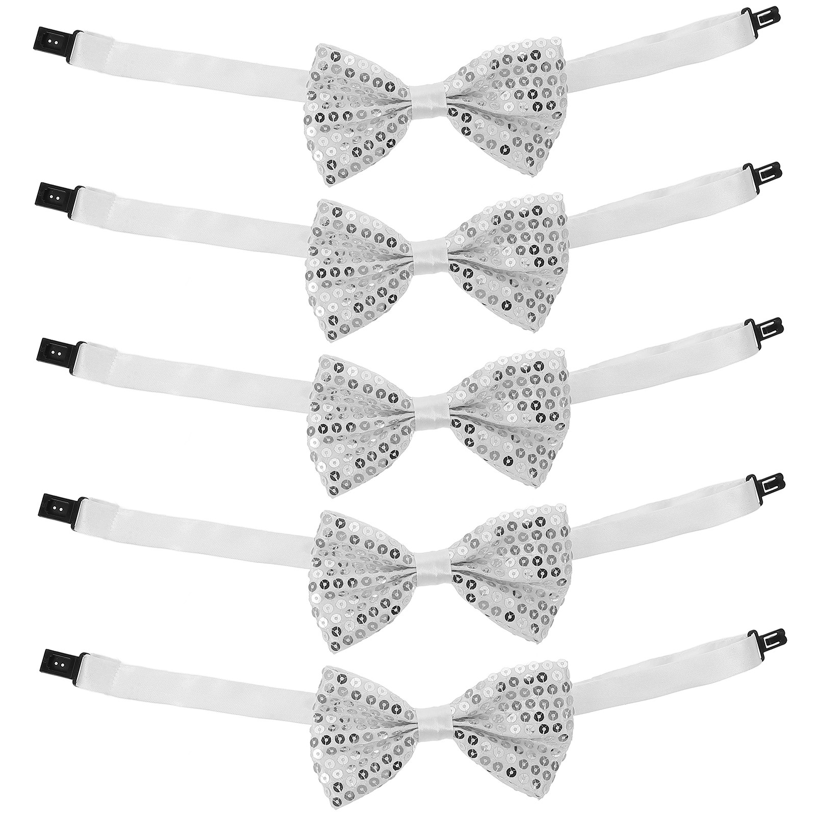 5Pcs Kids Bow Ties Sequin Spar - Bow Tie Pre Tied ulasan dan harga